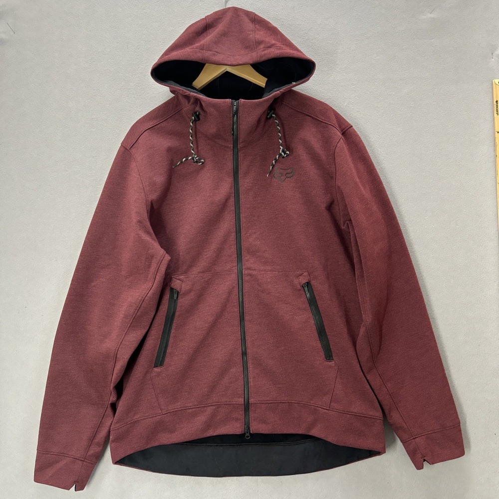Fox Racing Ranger Fire Mens MTB Mountain Bike Jacket Red XL Full Zip Hooded